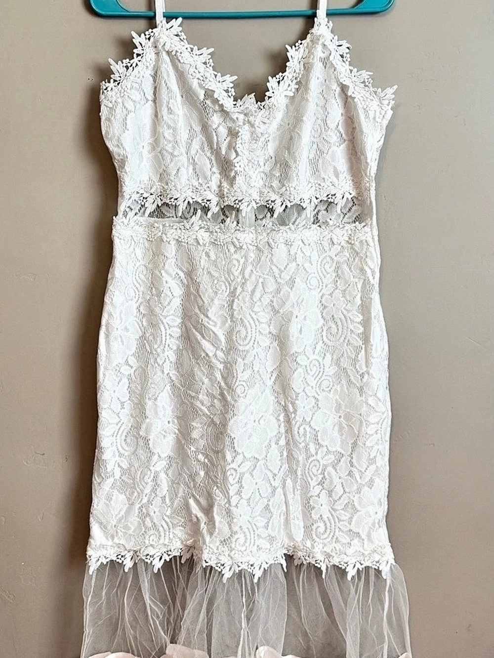 Floral Lace Mini Dress Size XL